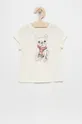 biały Polo Ralph Lauren T-shirt bawełniany dziecięcy 311853363001 Dziewczęcy