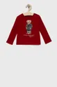 κόκκινο Παιδικό βαμβακερό μακρυμάνικο Polo Ralph Lauren Για κορίτσια