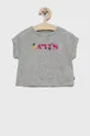 szary Levi's T-shirt bawełniany dziecięcy Dziewczęcy