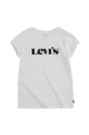 biały Levi's T-shirt dziecięcy Dziewczęcy