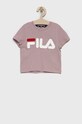 Fila T-shirt bawełniany dziecięcy nadruk różowy 689178.G