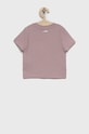 Fila T-shirt bawełniany dziecięcy 689178.G różowy AW21