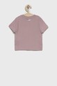 Fila T-shirt bawełniany dziecięcy 689178.G różowy AW21