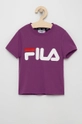 фиолетовой Детская хлопковая футболка Fila Для девочек