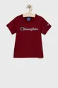 bordowy Champion T-shirt bawełniany dziecięcy 404231 Dziewczęcy