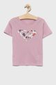λεβάντα Παιδικό βαμβακερό μπλουζάκι Roxy Για κορίτσια