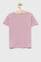 Roxy T-shirt bawełniany dziecięcy fioletowy