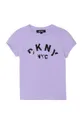 fioletowy Dkny T-shirt dziecięcy D35R58.102.108 Dziewczęcy