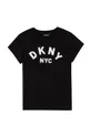 czarny Dkny T-shirt dziecięcy D35R58.102.108 Dziewczęcy