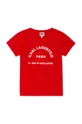 červená Detské bavlnené tričko Karl Lagerfeld Dievčenský