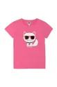 ružová Detské tričko Karl Lagerfeld Dievčenský