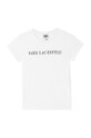 Karl Lagerfeld - T-shirt dziecięcy Z15326.102.108 z elastanem biały Z15326.102.108