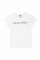 biały Karl Lagerfeld - T-shirt dziecięcy Z15326.114.150 Dziewczęcy