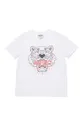 biały Kenzo Kids T-shirt bawełniany dziecięcy Dziewczęcy
