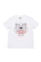 білий Дитяча бавовняна футболка Kenzo Kids Для дівчаток