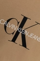 Детская хлопковая футболка Calvin Klein Jeans бежевый