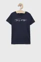 granatowy Tommy Hilfiger T-shirt dziecięcy Dziecięcy