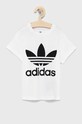 Дитяча бавовняна футболка adidas Originals бавовна білий H25246