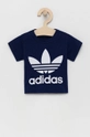 tmavomodrá Detské bavlnené tričko adidas Originals H35522 Detský