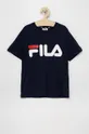 granatowy Fila T-shirt bawełniany dziecięcy Dziecięcy