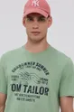 зелёный Хлопковая футболка Tom Tailor