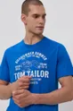 niebieski Tom Tailor T-shirt bawełniany