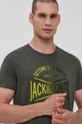 zielony Jack & Jones T-shirt bawełniany