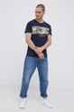 Jack & Jones T-shirt bawełniany granatowy