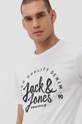 biały Jack & Jones T-shirt Męski