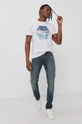 Produkt by Jack & Jones T-shirt bawełniany biały