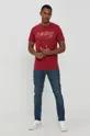 Bavlnené tričko Premium by Jack&Jones červená