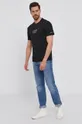 Calvin Klein T-shirt bawełniany czarny