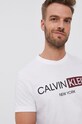 Bavlnené tričko Calvin Klein biela K10K107256.4890