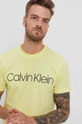 żółty Calvin Klein T-shirt bawełniany