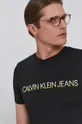 czarny Calvin Klein Jeans T-shirt J30J318203.4890