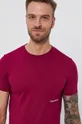 fioletowy Calvin Klein Jeans T-shirt bawełniany J30J318226.4890
