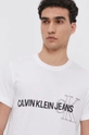 biały Calvin Klein Jeans T-shirt bawełniany J30J318208.4890