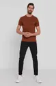 Tričko Calvin Klein Jeans hnedá