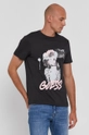 czarny Guess T-shirt Męski