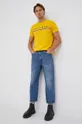 Tommy Hilfiger - Βαμβακερό μπλουζάκι κίτρινο
