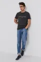 Tommy Hilfiger T-shirt bawełniany szary