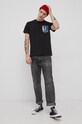 Tommy Jeans T-shirt bawełniany DM0DM11439.4890 DM0DM11439.4890 czarny AW21