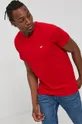 Bavlnené tričko Tommy Jeans červená