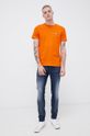 Tommy Jeans T-shirt bawełniany pomarańczowy