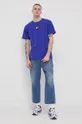 Tommy Jeans T-shirt bawełniany DM0DM10925.4890 fioletowy
