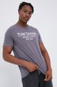 szary Tom Tailor T-shirt bawełniany Męski