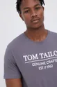 sivá Bavlnené tričko Tom Tailor