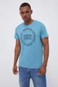 mořská Bavlněné tričko Tom Tailor Pánský