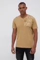 Βαμβακερό μπλουζάκι Tom Tailor μπεζ