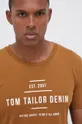 brązowy Tom Tailor T-shirt bawełniany